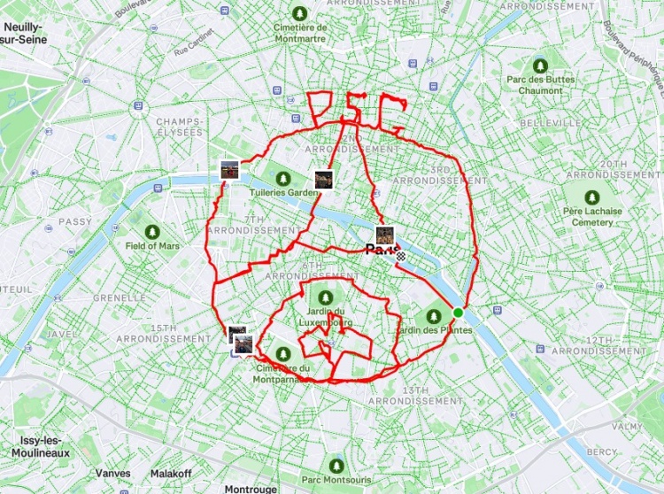 有創意！兩位球迷在地圖上跑出巴黎隊徽軌跡