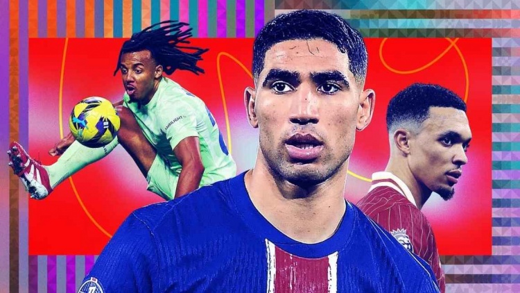 ESPN年度10大邊后衛：阿什拉夫當選最佳，阿諾德第2，迪馬爾科第7