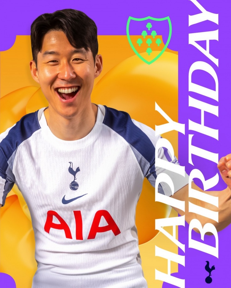 熱刺官方祝孫興慜33歲生日快樂，效力10年出戰454場173球101助