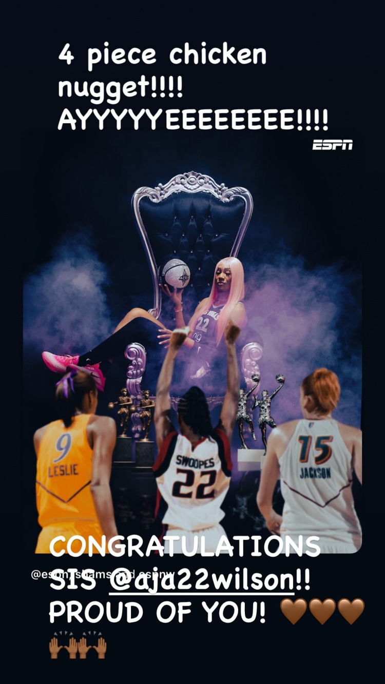 為你感到驕傲！詹姆斯社媒轉發海報祝賀阿賈-威爾遜四奪MVP！